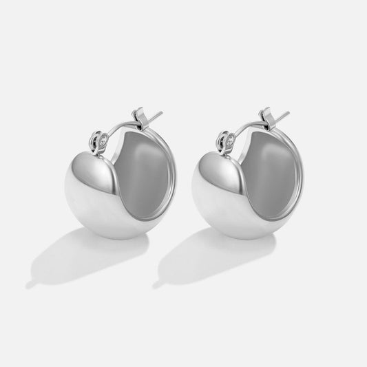 Orecchini a cerchio grandi in argento Tara