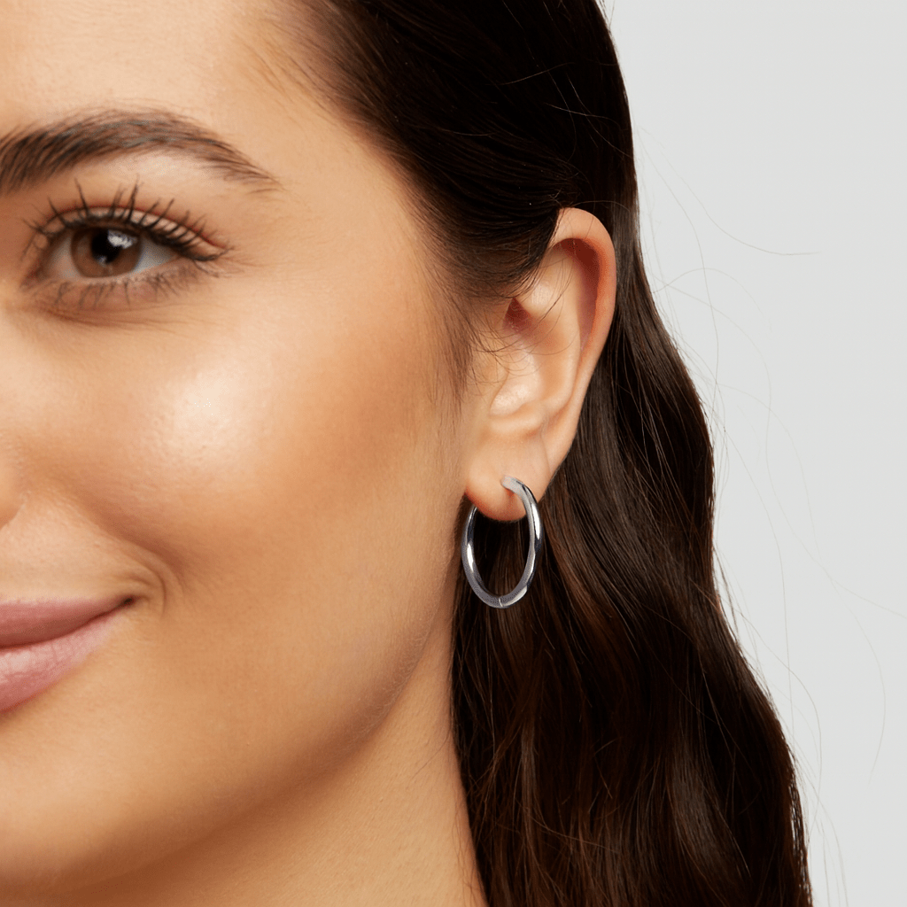 Set di orecchini a triplo cerchio in argento