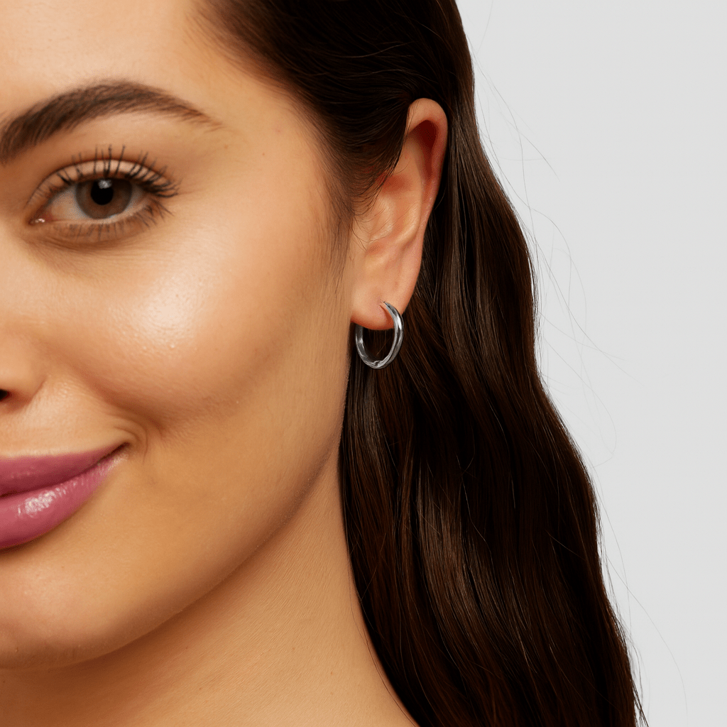 Set di orecchini a triplo cerchio in argento