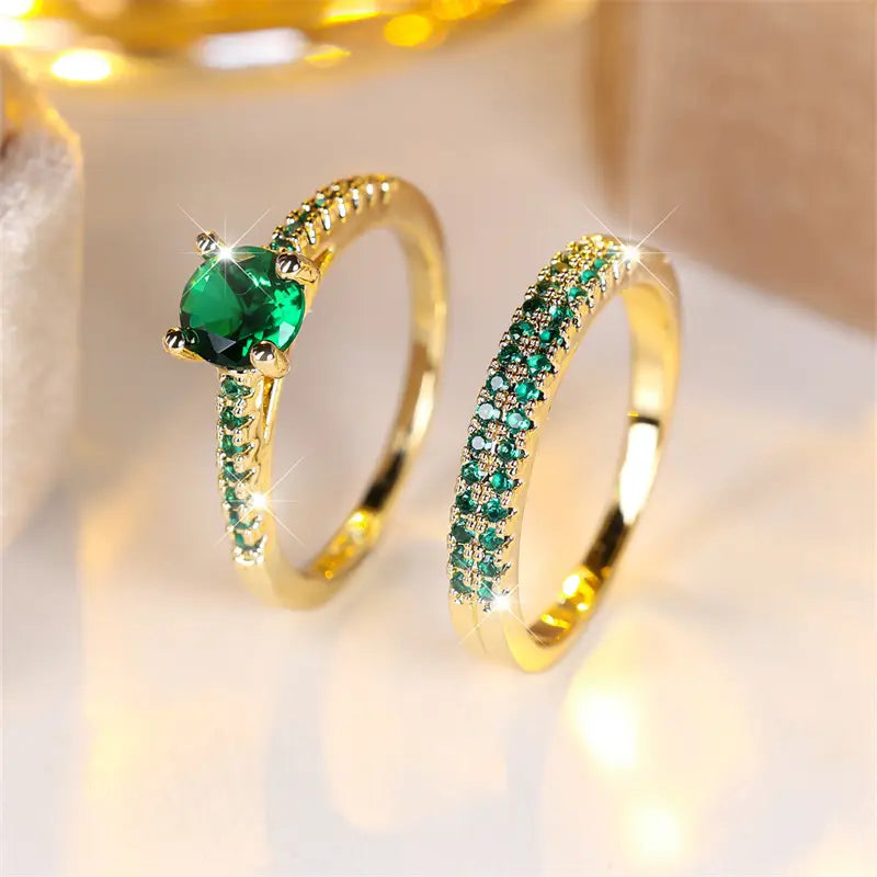 Anello Serena Emerald Duo in oro