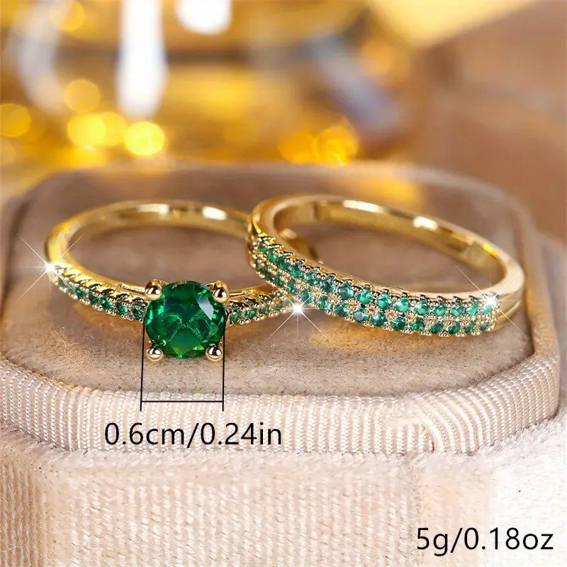 Anello Serena Emerald Duo in oro