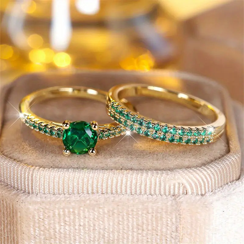 Anello Serena Emerald Duo in oro