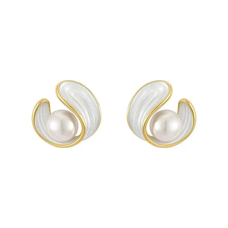 Lee - Orecchini in opale bianco 