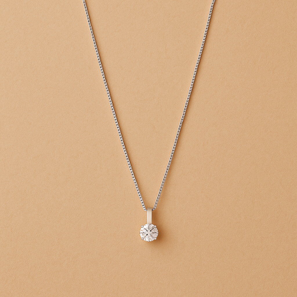 Collana con pendente Cléa Moissanite in oro