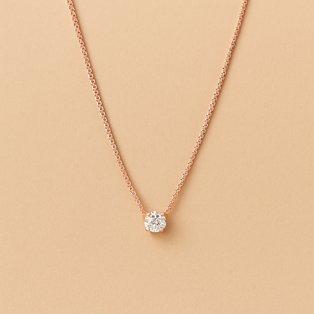 Collana con pendente Cléa Moissanite in oro