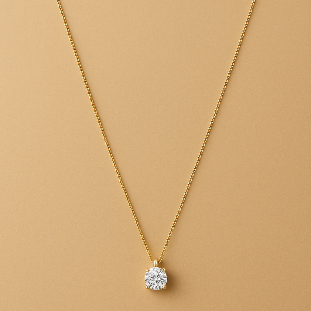 Collana con pendente Cléa Moissanite in oro