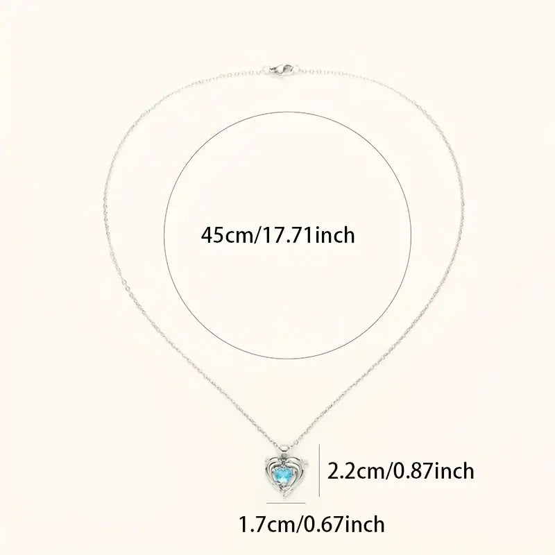 Collana Oceanheart Twins | Oro bianco