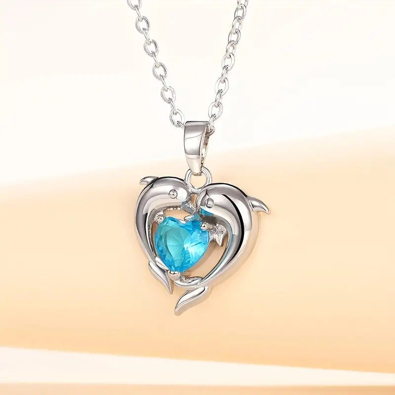Collana Oceanheart Twins | Oro bianco