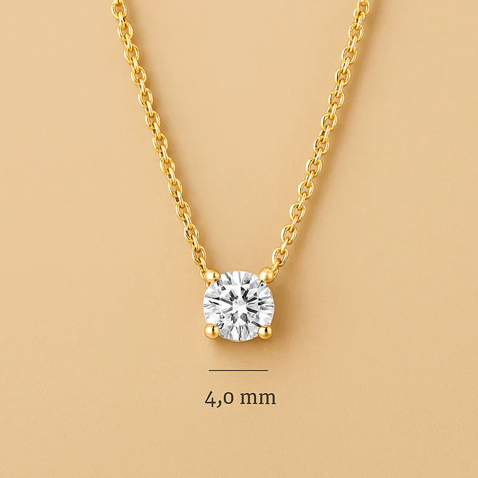 Cléa Moissanite incastonata in oro