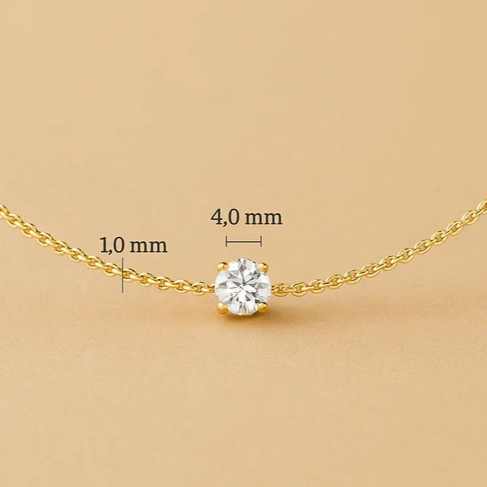 Cléa Moissanite incastonata in oro