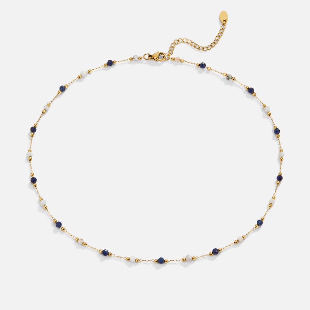 Collana con perline di pietra Lulu Midnight
