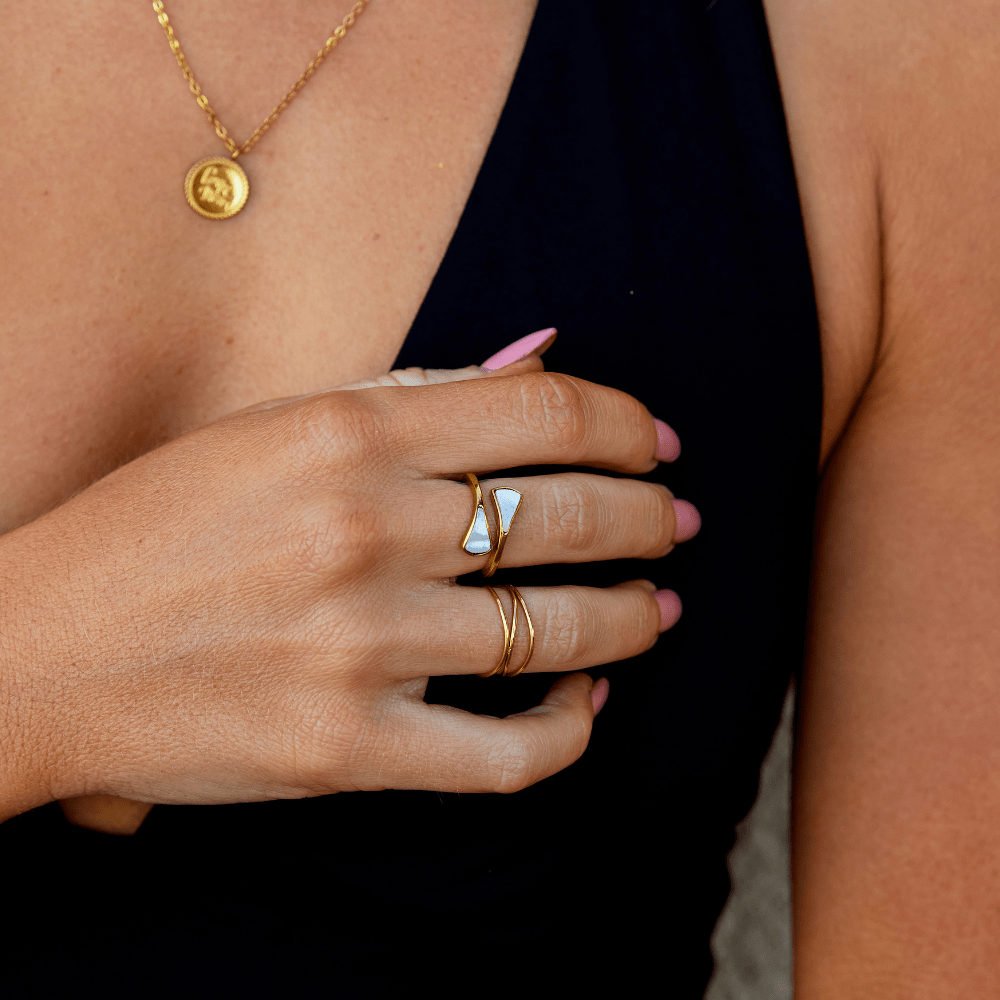 Anello da sogno in madreperla