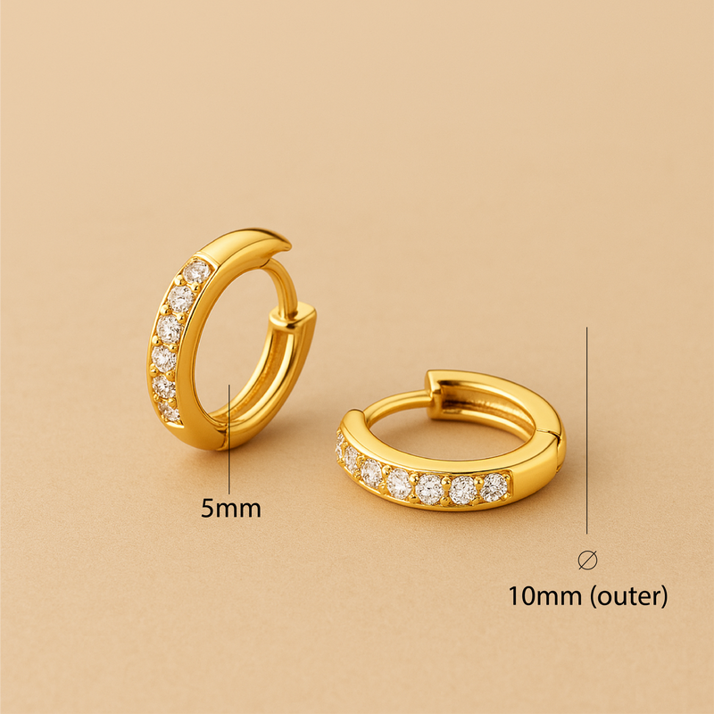 Orecchini a cerchio Jules Mini in oro